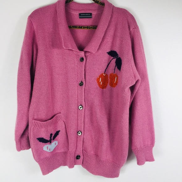 Neiman Marcus Sweaters - Neiman Marcus cherry cardigan